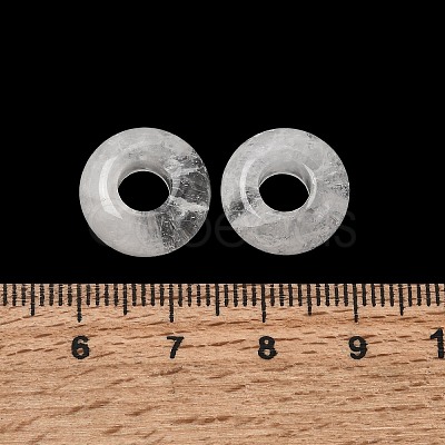 Natural Quartz Crystal European Large Hole Beads G-Q442-22-1