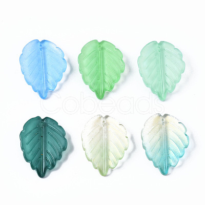 Spray Painted Glass Pendants GLAA-N042-004-1