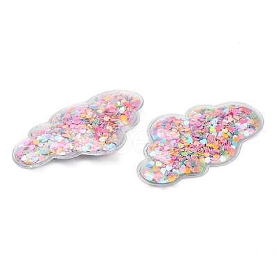 Quicksand Sequin Plastic Cabochons X-OHAR-CJC0002-04A-1