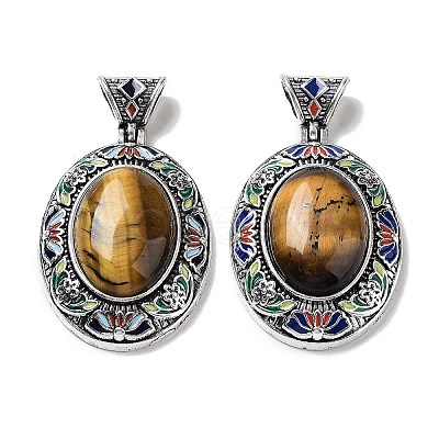 Natural Tiger Eye Pendants FIND-A041-01AS-03-1