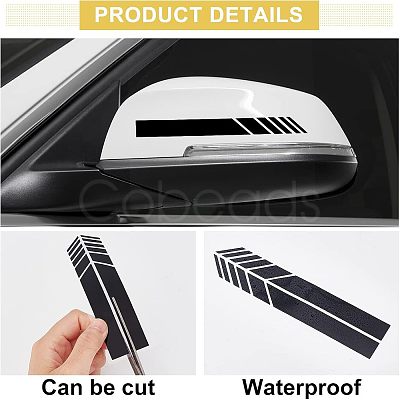 SUPERFINDINGS 12Sets 3 Colors Waterproof Reflective PET Car Stickers DIY-FH0003-54-1