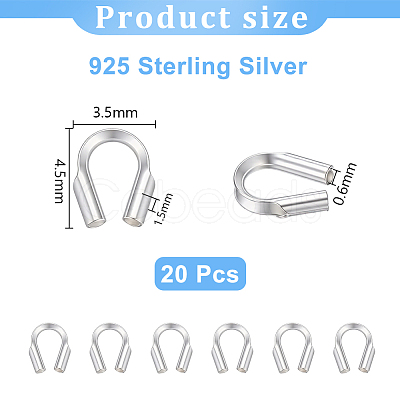 10Pairs 925 Sterling Silver Wire Guardian STER-PH0005-08-1