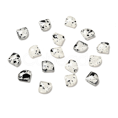 Spot Pattern Resin Cabochons LS-MRMJ-G015-07-1