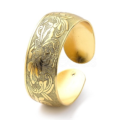 Alloy Wide Open Cuff Bangle for Women BJEW-G662-01C-AG-1