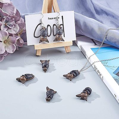 Handmade Polymer Clay Pendants CLAY-CA0001-04-1