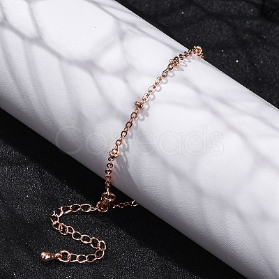 Brass Satellite Chains Bracelets for Women BJEW-G735-19RG-1