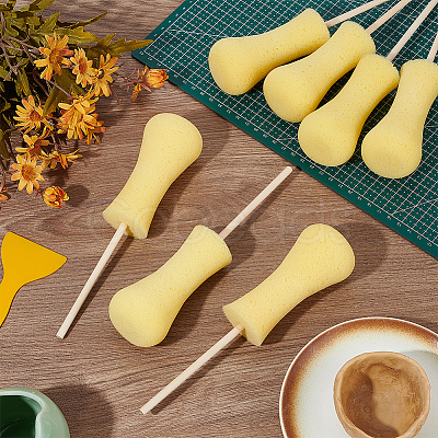 8Pcs Clay Pottery Sponge Stand AJEW-BC0009-64A-1