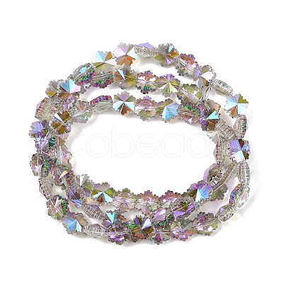 Electroplate Glass Beads Strands EGLA-B011-01A-HR01-1