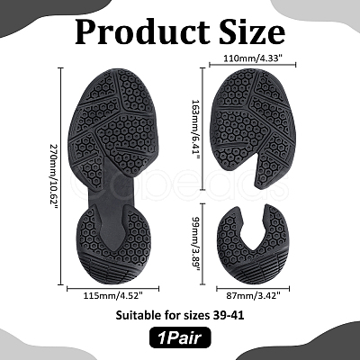 Shoe Repair Synthetic Rubber Shoe Sole Replacement DIY-WH0899-726B-1