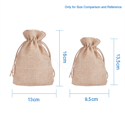 Burlap Packing Pouches Drawstring Bags ABAG-PH0001-14x10cm-05-1