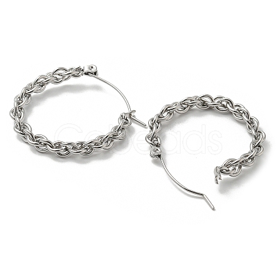 Non-Tarnish 304 Stainless Steel Hoop Earrings EJEW-K269-12G-1