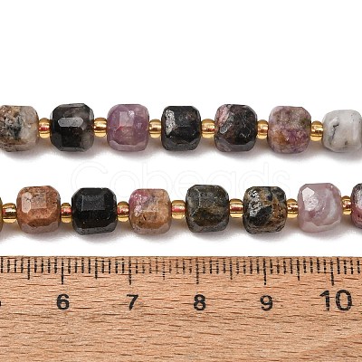 Natural Multicolor Tourmaline Beads Strands GG-CBAC972-A03-01-1