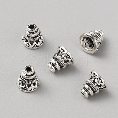 Tibetan Style Alloy Bead Caps FIND-WH0427-94AS-1