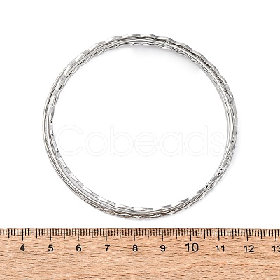 5Pcs 304 Stainless Steel Bangle Set for Women LS-BJEW-S162-01B-P-1