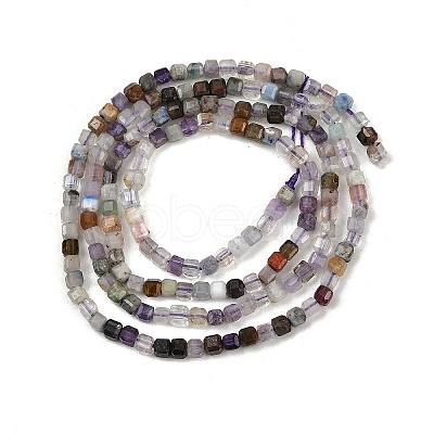 Natural Fluorite Beads Strands G-RM2025-D50-2x2mm-B-1