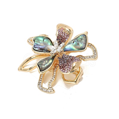 Alloy Rhinestone Brooch PW-WG722E4-01-1
