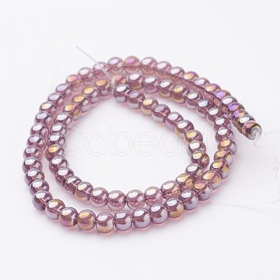 Glass Bead Strands GR8mm-03Y-AB-1