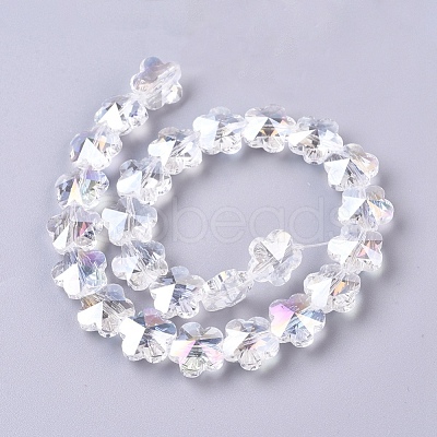 Electroplate Glass Beads Strands EGLA-F132-AB03-1