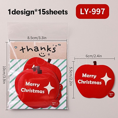 Christmas Theme Paper Self-Adhesive Stickers DIY-M070-10B-1