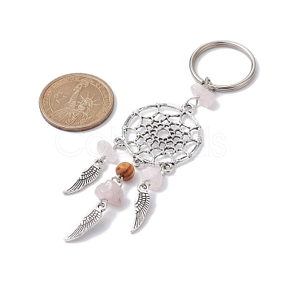 Woven Web/Net with Wing Alloy Pendant Keychain KEYC-JKC00587-03-1