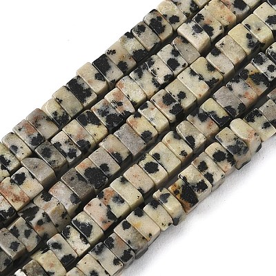 Natural Dalmatian Jasper Beads Strands G-A280-C07-01-1