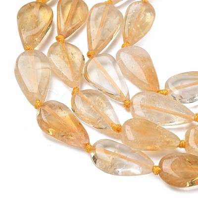 Heated Natural Citrine Beads Strands G-L650-H01-01-1