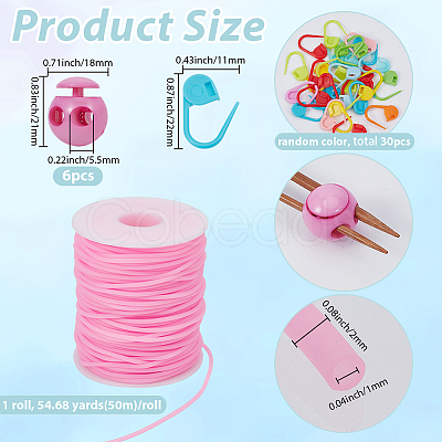 30Pcs Eco-Friendly ABS Plastic Knitting Crochet Locking Stitch Markers Holder IFIN-SC0001-96A-1