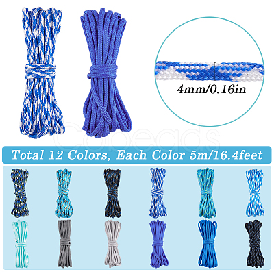 60M 12 Colors 7 Inner Cores Nylon Cord Ropes OCOR-SP0001-19C-1