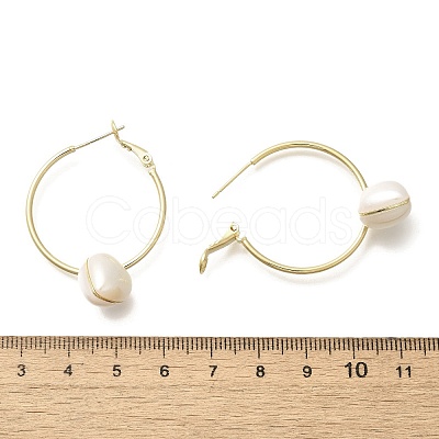 Brass Heart Hoop Earrings EJEW-A121-13G-1