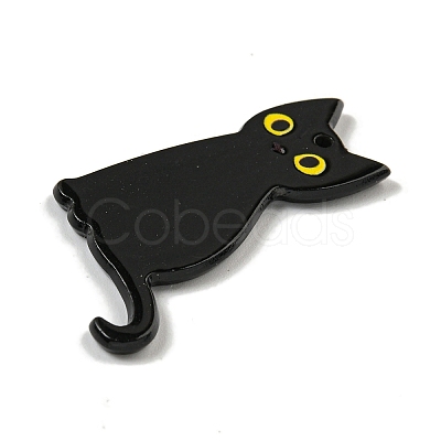 Halloween Black Cat Acrylic Pendants X-MACR-U005-01A-1