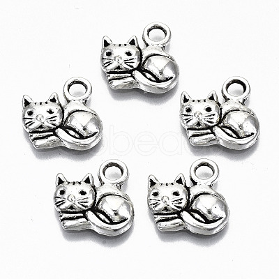 Tibetan Style Alloy Charms TIBEP-N009-064AS-RS-1