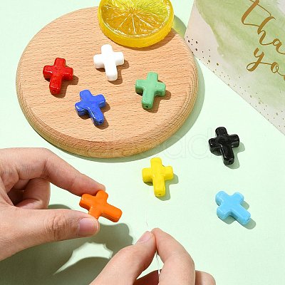 8Pcs 8 Colors Handmade Lampwork Beads LAMP-CJ0003-09-1
