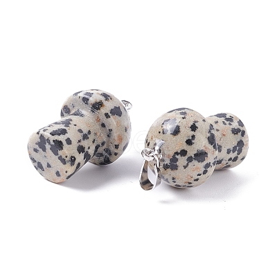 Natural Dalmatian Jasper Pendants G-M380-B09-P-1