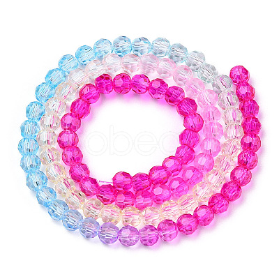 Transparent Glass Beads Strands LS-GLAA-E036-07O-1