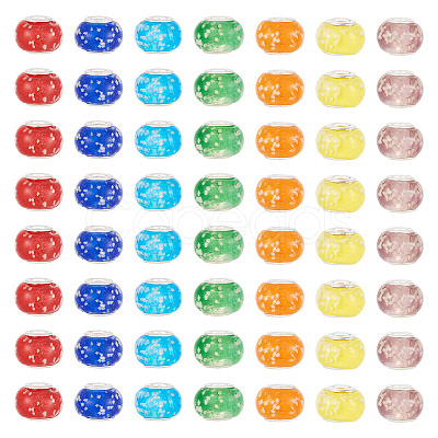 Glow In The Dark Handmade Luminous Style Lampwork Large Hole European Beads LPDL-BT0001-01-1