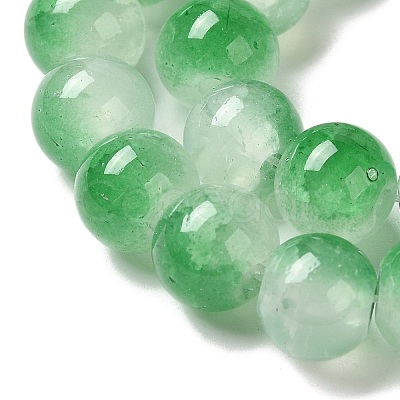 Crackle Baking Paint Imitation Jade Glass Beads Strands DGLA-T003-8mm-M-1