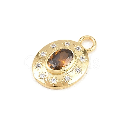 Brass Micro Pave Cubic Zirconia Pendants KK-Z151-16G-03-1