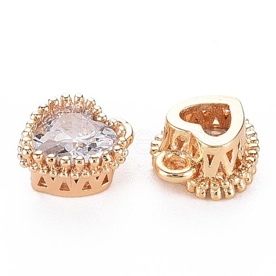 Brass Micro Pave Cubic Zirconia Charms KK-S356-773E-1