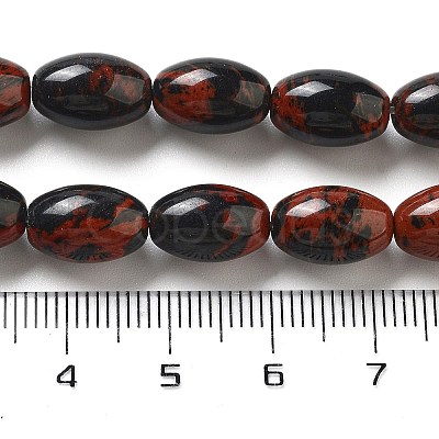 Natural Mahogany Obsidian Beads Strands G-B106-B13-01-1