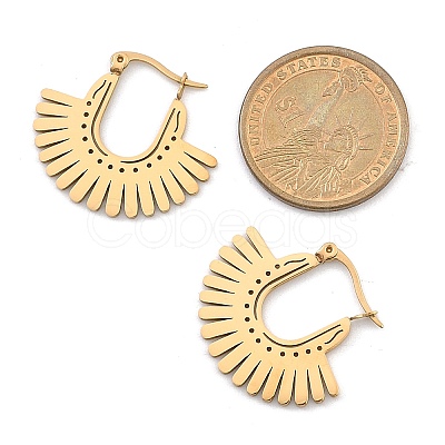 304 Stainless Steel Flower Stud Earrings for Women EJEW-Q009-03A-G-1