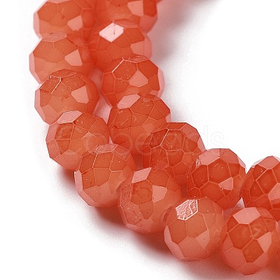 Baking Paint Imitation Jade Glass Bead Strands DGLA-A034-J8MM-A12-1