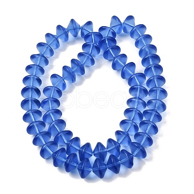 Frosted & Baking Paint Transparent Glass Beads Strands GL-CBA2ED2-03G-1