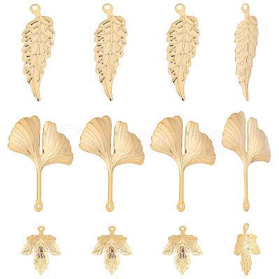 36Pcs 3 Style 304 Stainless Steel Pendants STAS-UN0035-33-1