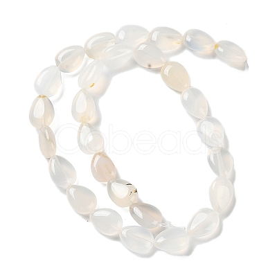 Natural White Agate Beads Strands G-K357-A07-02-1