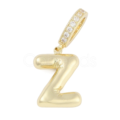 Brass Micro Pave Clear Cubic Zirconia Pendants KK-M289-01Z-G-1