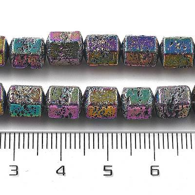 Electroplated Natural Lava Rock Beads Strands G-A251-A01-01A-1