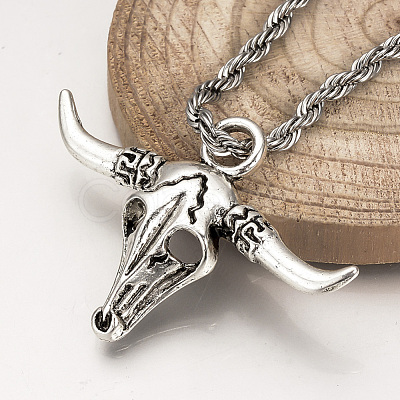 Tibetan Style Alloy Pendants TIBEP-Q078-10AS-NR-1