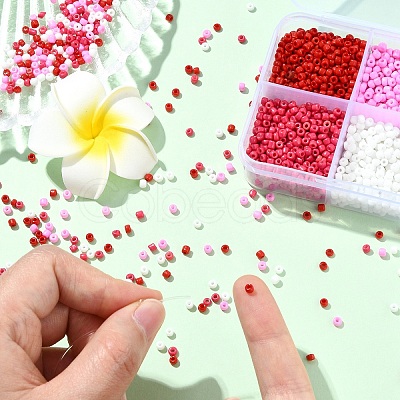 72G 4 Styles Glass Seed Beads SEED-YW0002-77A-1