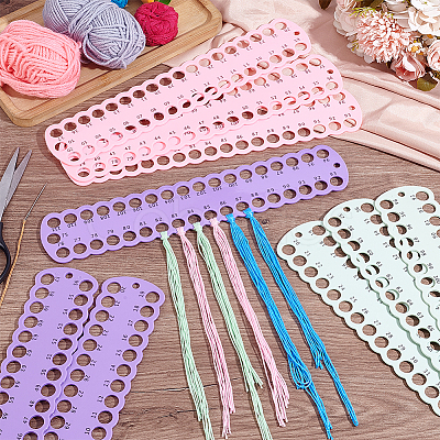 9Pcs 9 Styles Plastic Embroidery Thread Plate DIY-FG0007-69-1