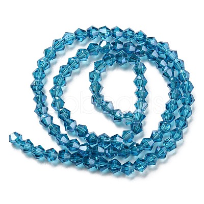 Transparent Electroplate Glass Beads Strands EGLA-A039-T2mm-A01-1